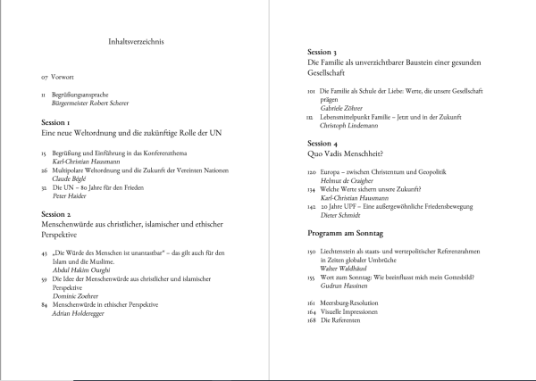 Meersburg UPF Konferenz „Welche Werte sichern unsere Zukunft?“